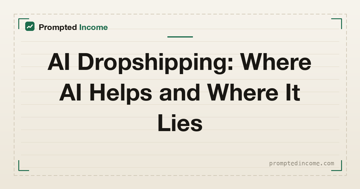 AI Dropshipping: Where AI Helps and Where It Lies