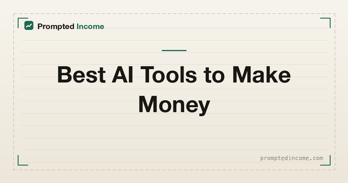 Best AI Tools to Make Money, Sorted by the Actual Job
