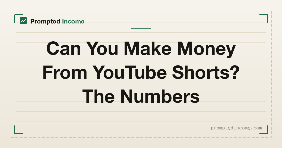 Can You Make Money From YouTube Shorts? The Numbers