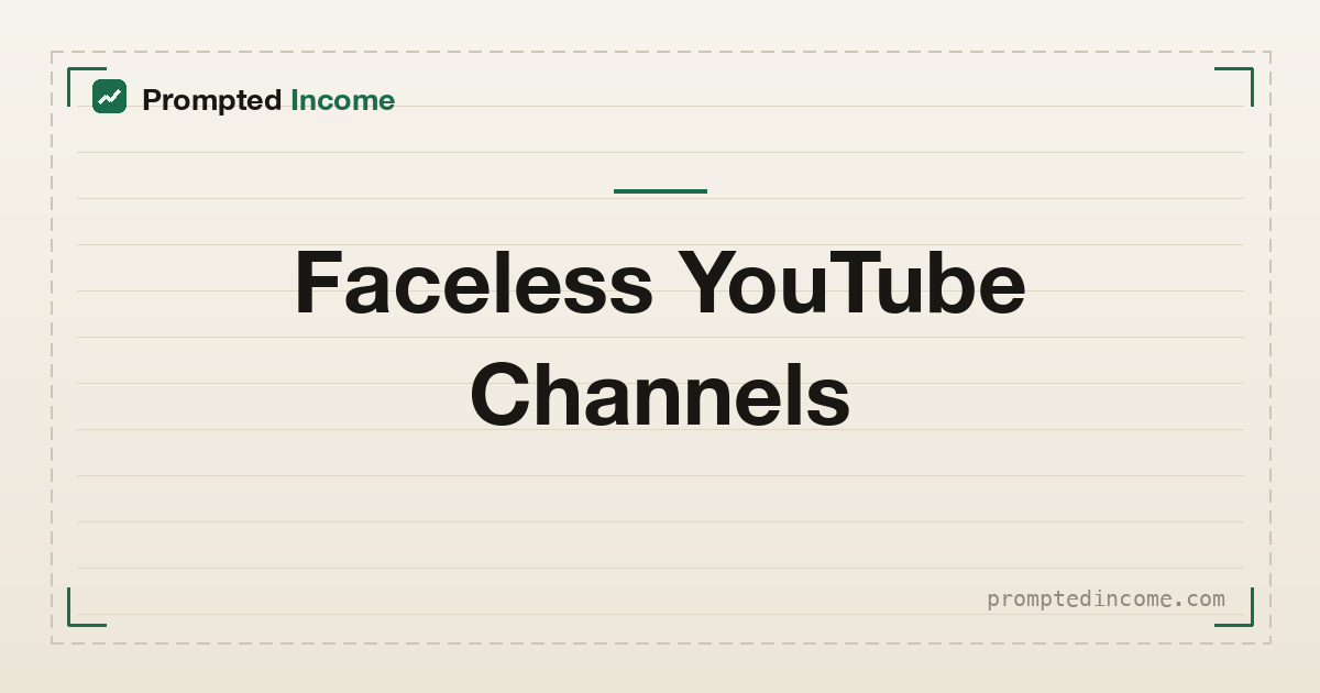 Faceless YouTube channels, how to start one, with real numbers