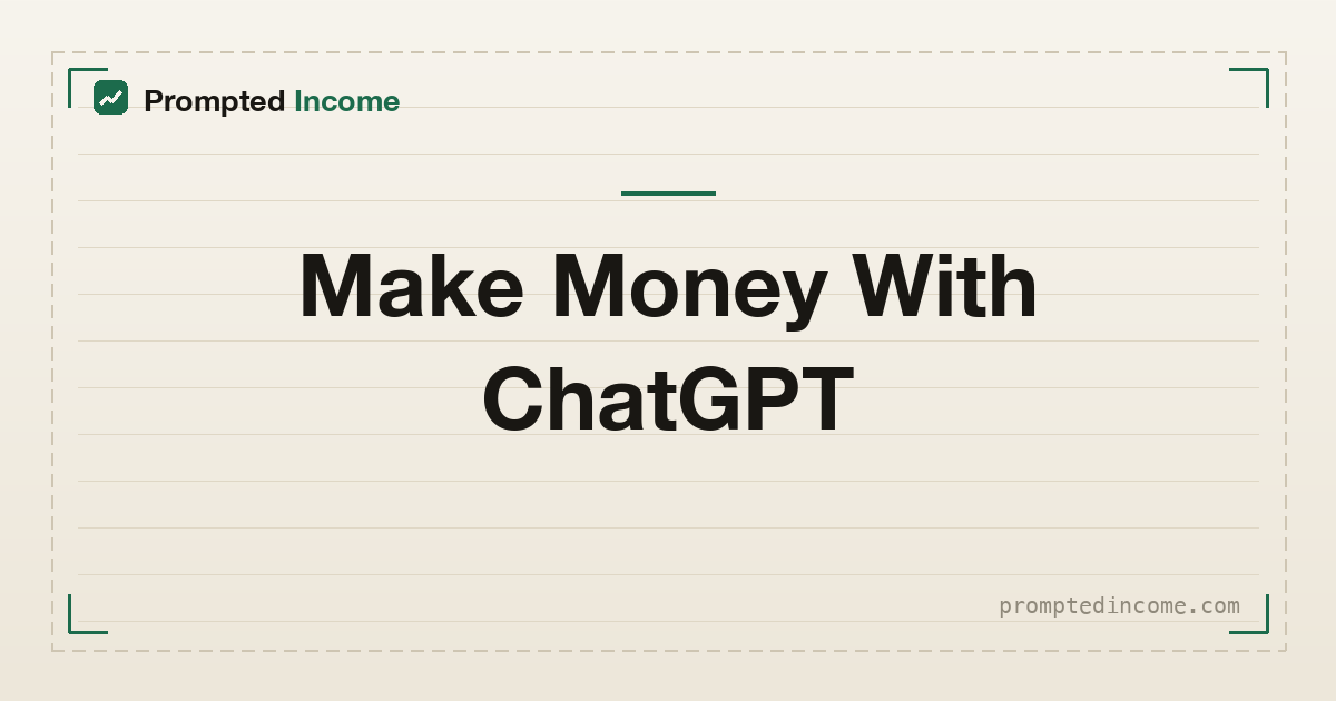 How to make money with ChatGPT, what actually pays