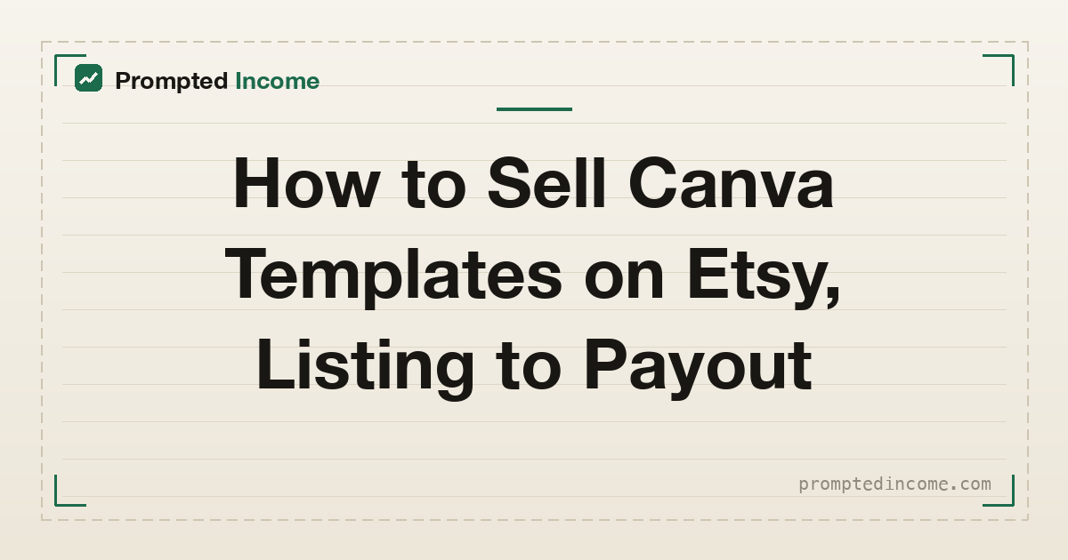 How to Sell Canva Templates on Etsy, Listing to Payout
