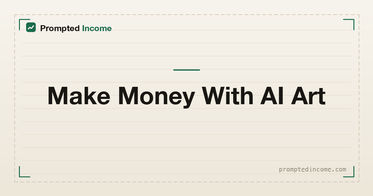 Make Money With AI Art: What Actually Pays