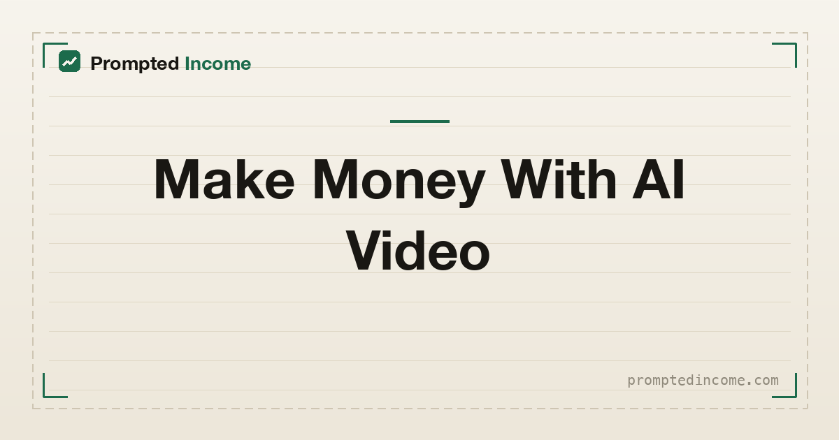 Make Money With AI Video: What It Actually Pays