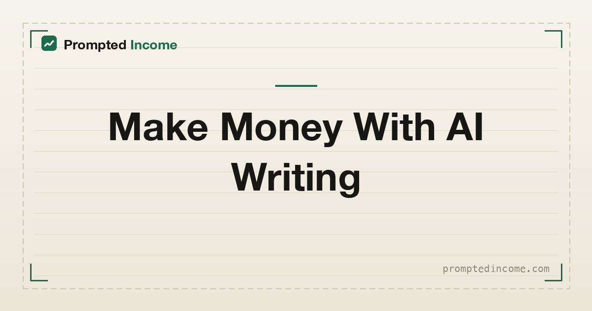 Make Money With AI Writing: The Honest Numbers