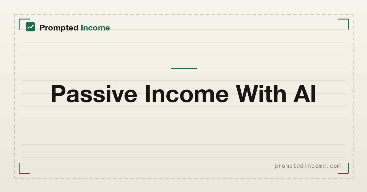 Passive Income With AI: Mostly a Myth at First