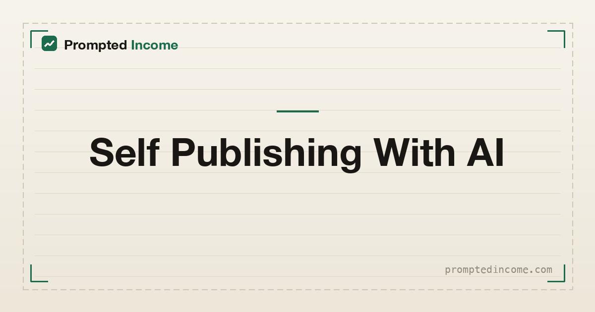 Self publishing with AI, the honest money math