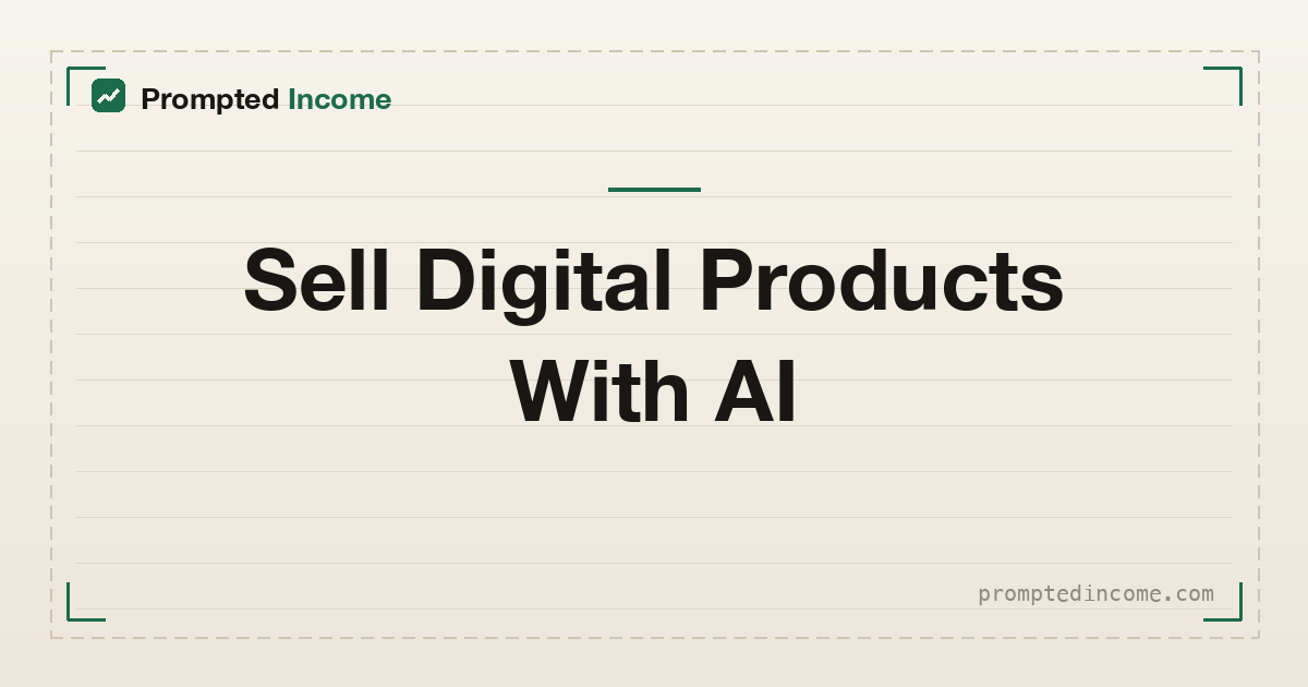 Sell digital products with AI, what actually sells