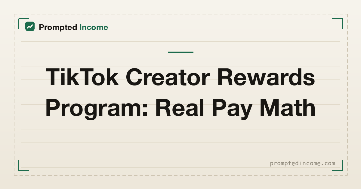 TikTok Creator Rewards Program: Real Pay Math